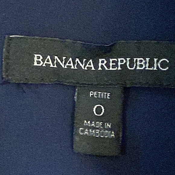Banana Republic Petite Dark Navy Fit & Flare Short Sleeve Flounce Dress Size 0 - Picture 10 of 11